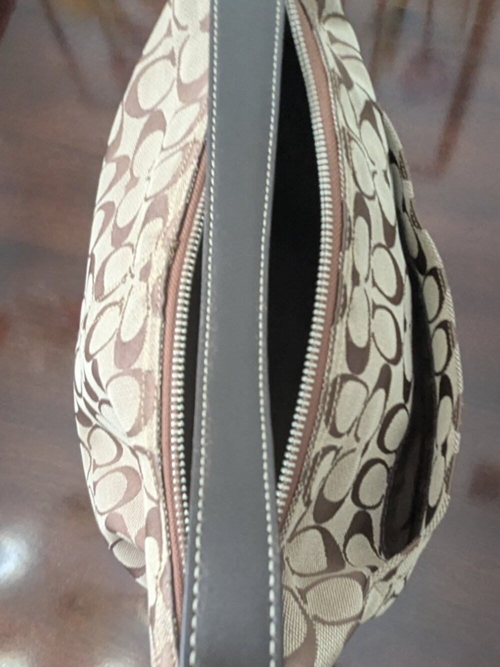 Coach A0879-F10906 Soho Hobo Shoulder Bag Brown Tan Medium Purse - Picture 13 of 14